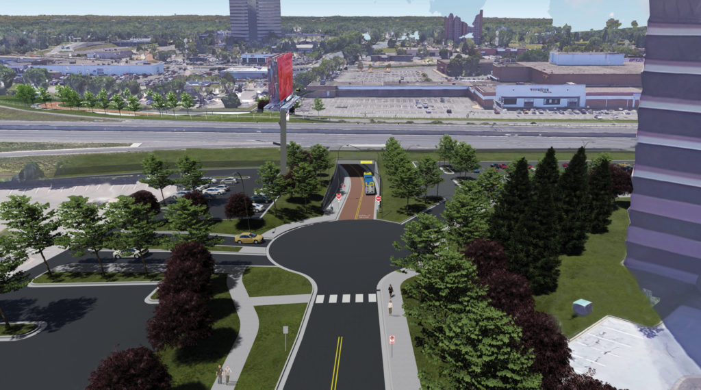 Rendering of BRT Underpass