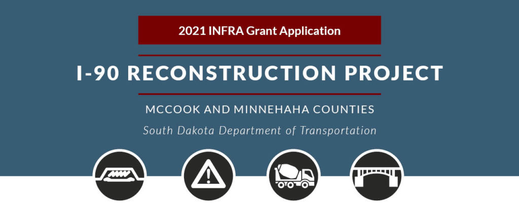 South Dakota Department of Transportation I-90 Reconstruction in McCook and Minnehaha Counties 2021 Infrastructure for Rebuilding America (INFRA) Program