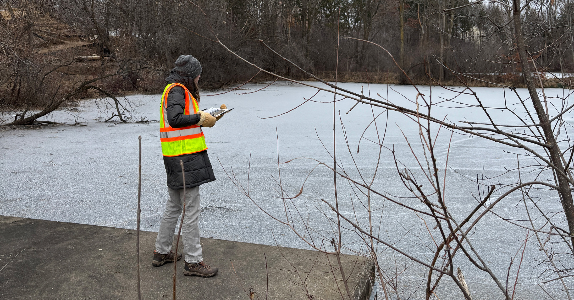 Field site visit for operations and maintenance (O&M) of stormwater facilities